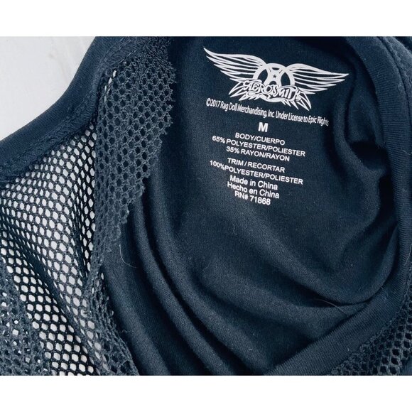 Aerosmith Let Rock Rule World Tour 2014 Long-Sleeve Mesh Cutout T-Shirt  sz M - Picture 2 of 4